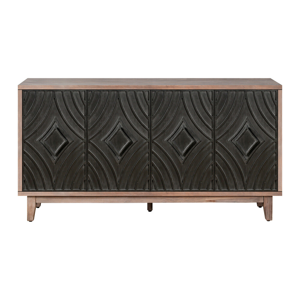 Kitchen Storage Cabinet Sideboard Buffet Cabinet with Solid Wood Legs