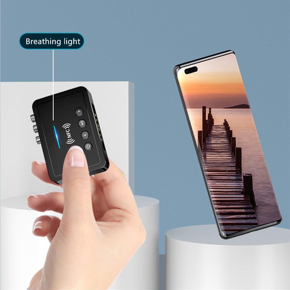 Bluetooth 5.0 Transmitter Receiver Wireless 3.5mm Adapter AUX NFC to 2 RCA Audio