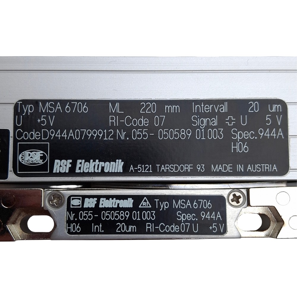 RSF Elektronik MSA 6706 Linear Encoder, 220mm, ±5µm Accuracy, Square Wave, 5VDC