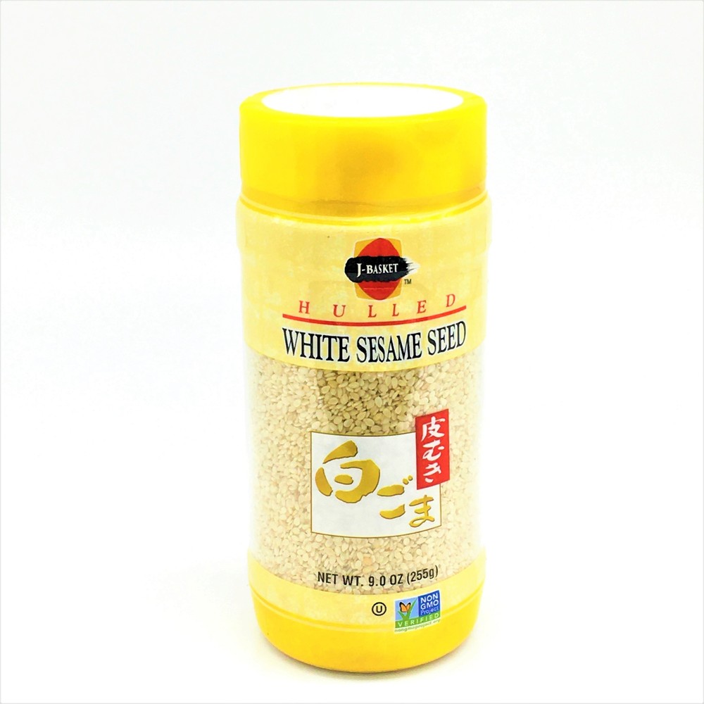 J-Basket Hulled White Sesame Seed 9oz /255g