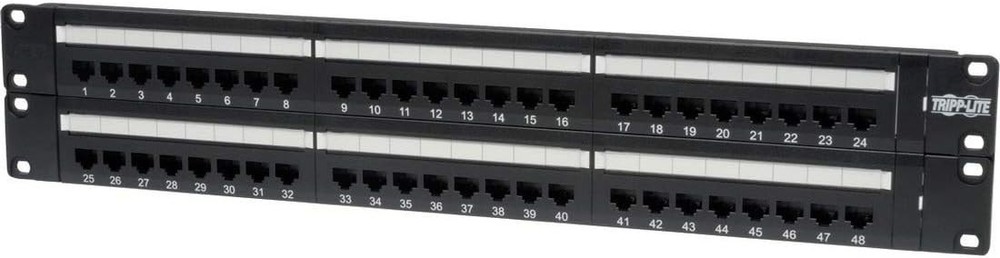 Tripp Lite 48 Port Data Rackmount CAT6 Patch Panel, Cat 6