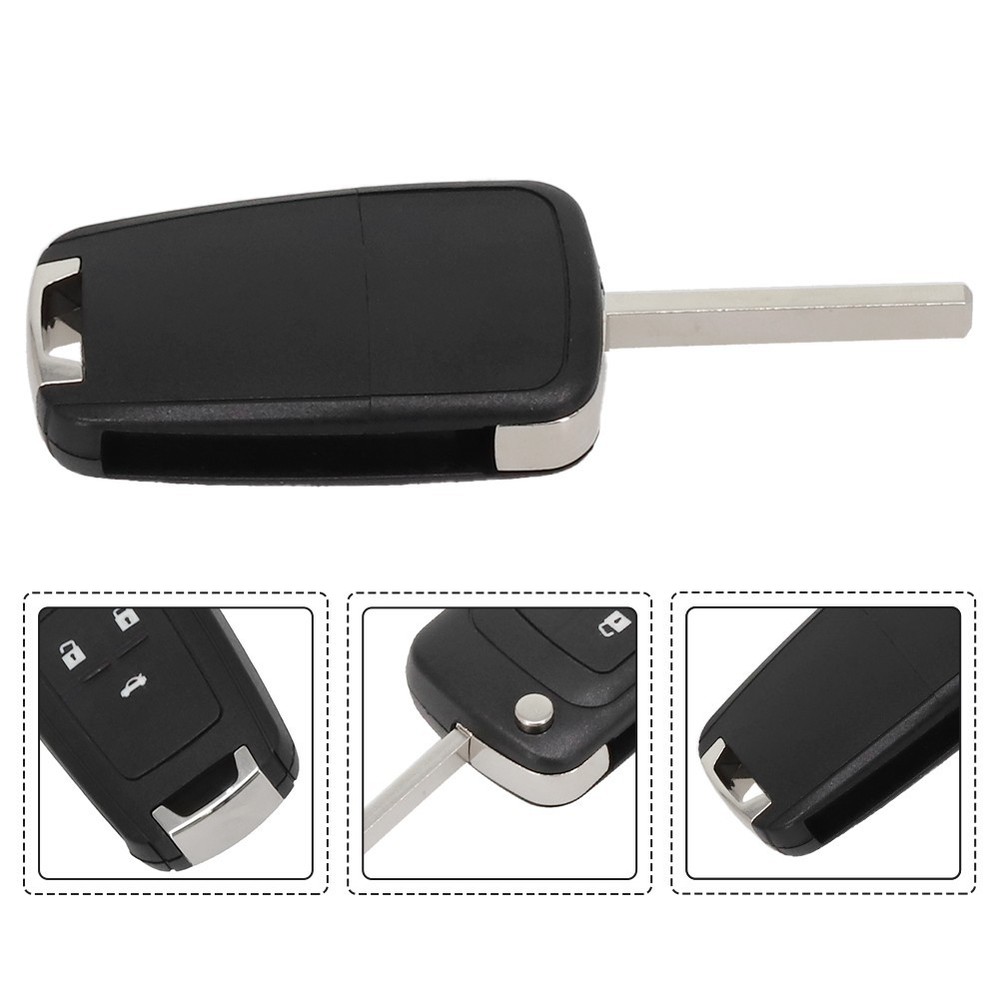 Case Cover Key Shell 3 Button Case Cover Decoration Remote Flip Anti-broken