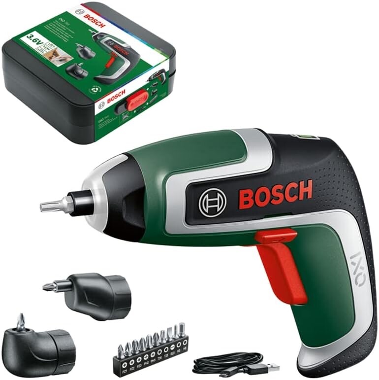 Bosch Home and Garden Compact cordless screwdriver, IXO7 Set Premium