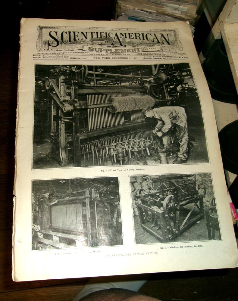 1908 WRIGHT BROTHERS AEROPLANE CONSTRUCTION REPORT & 1911 BIPLANE B REPORT