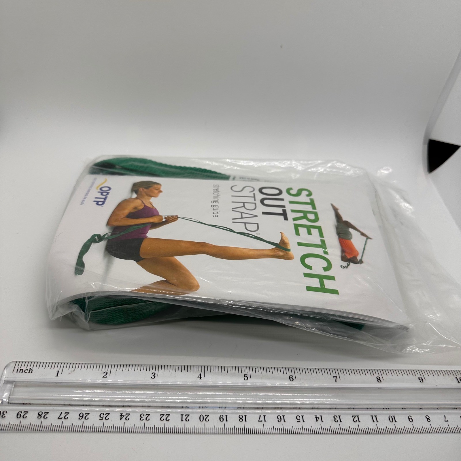 OPTP Stretch Out Strap Stretching Guide Green Exercise Yoga Pilates Band