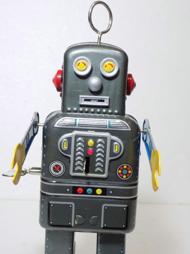 ✨️HAHA Toy Tin Spring SPACE MAN working item