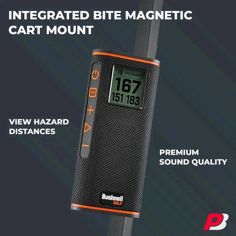 Bushnԑll Wingman View GPS Golf Speaker, Audible & Visual Distances, LCD Display