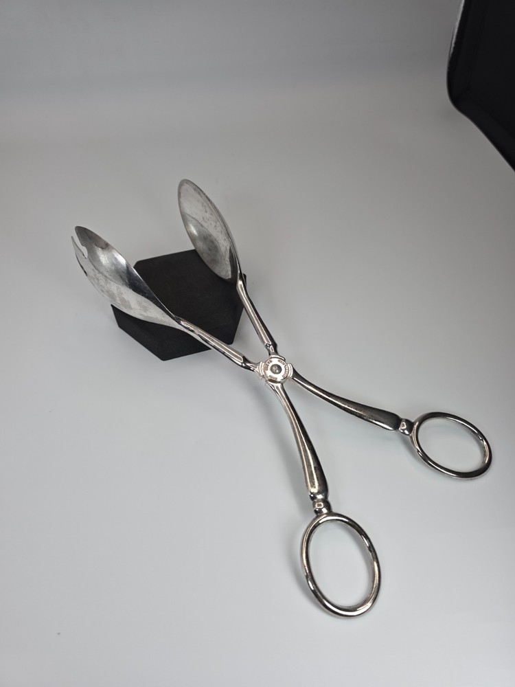 Serving Tongs Buffet/Salad Silver Platted EP Zing Kings Pattern 10.5 inch