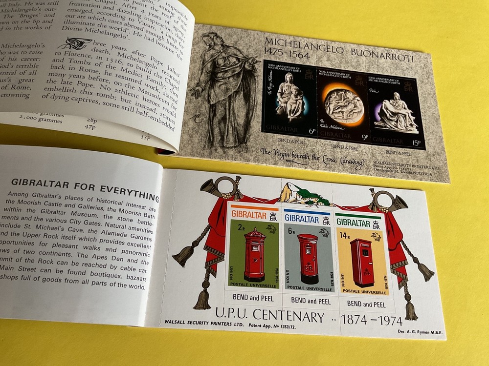 Gibraltar 2 Stamp booklets B1119
