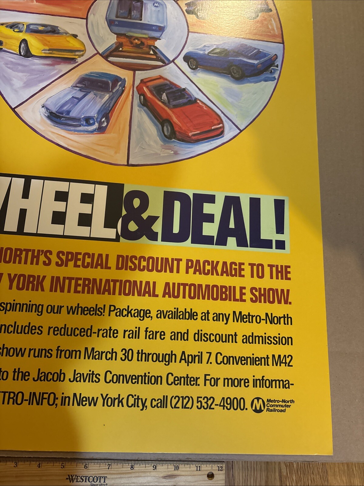 1991 Metro-North Wheel & Deal New York City International Automobile Show POSTER