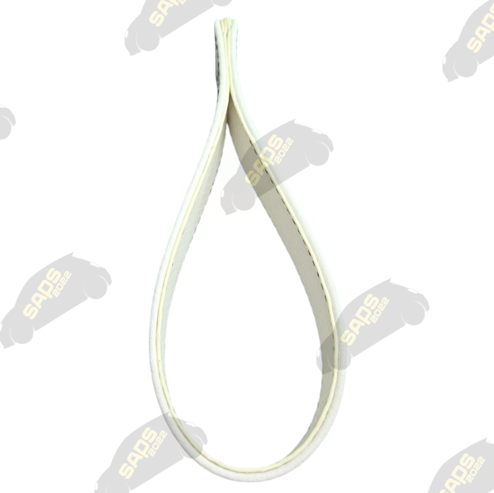 Abarth White / Black Stitch Leather Interior Boot Pull Strap Handle Fiat 500