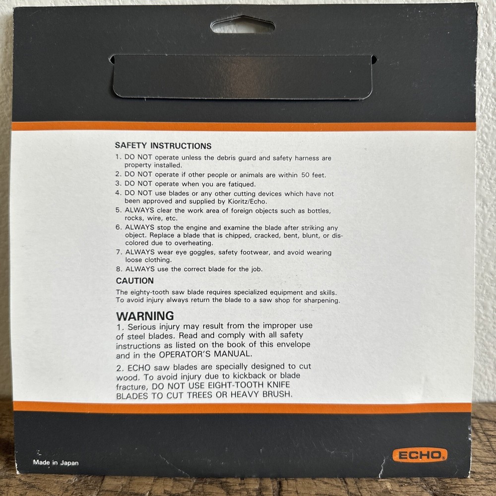Echo 8" Brush Blade 695001-20331 NEW