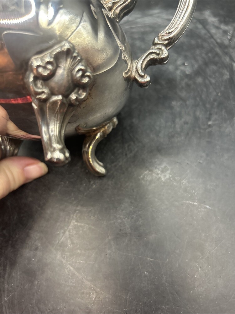 Leonard Silver Plated Creamer Footed READ