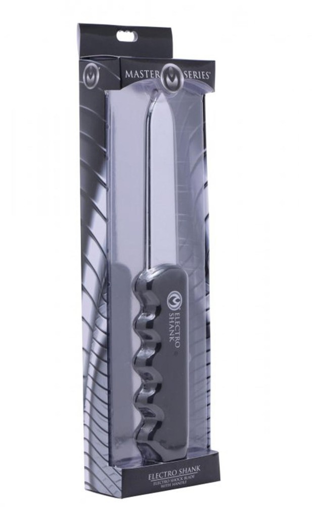 Master Series Shank Estim Shock Blade With Handle Silver And Black