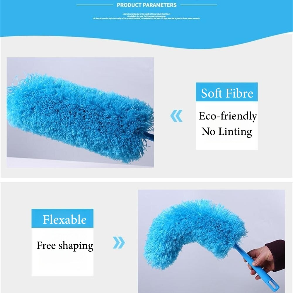 Microfiber Duster Cleaning Brush Dust Cleaner Bendable Handle Soft Ceiling Fan