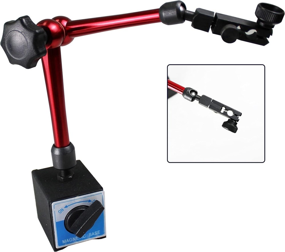 HFS R Magnetic Base Stand - 360° Adjustable Indicator Holder, 132lbs Max Pull