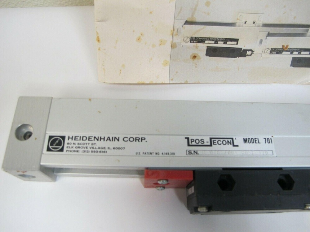 Lot of 2 Heidenhain Model 701 Encoder Linear Scale 170 mm