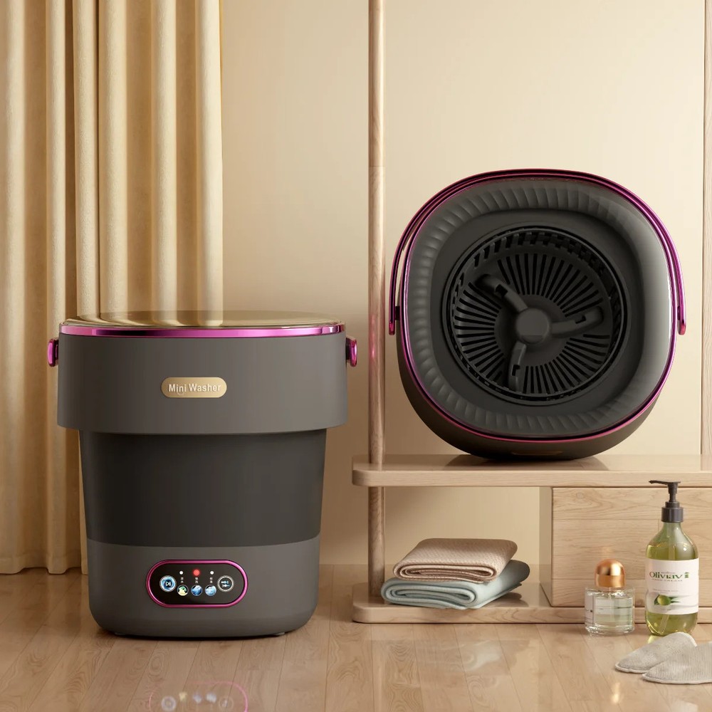 Portable Washing Machine With Spin Dryer Fully Automatic 13L Folding Mini Washer