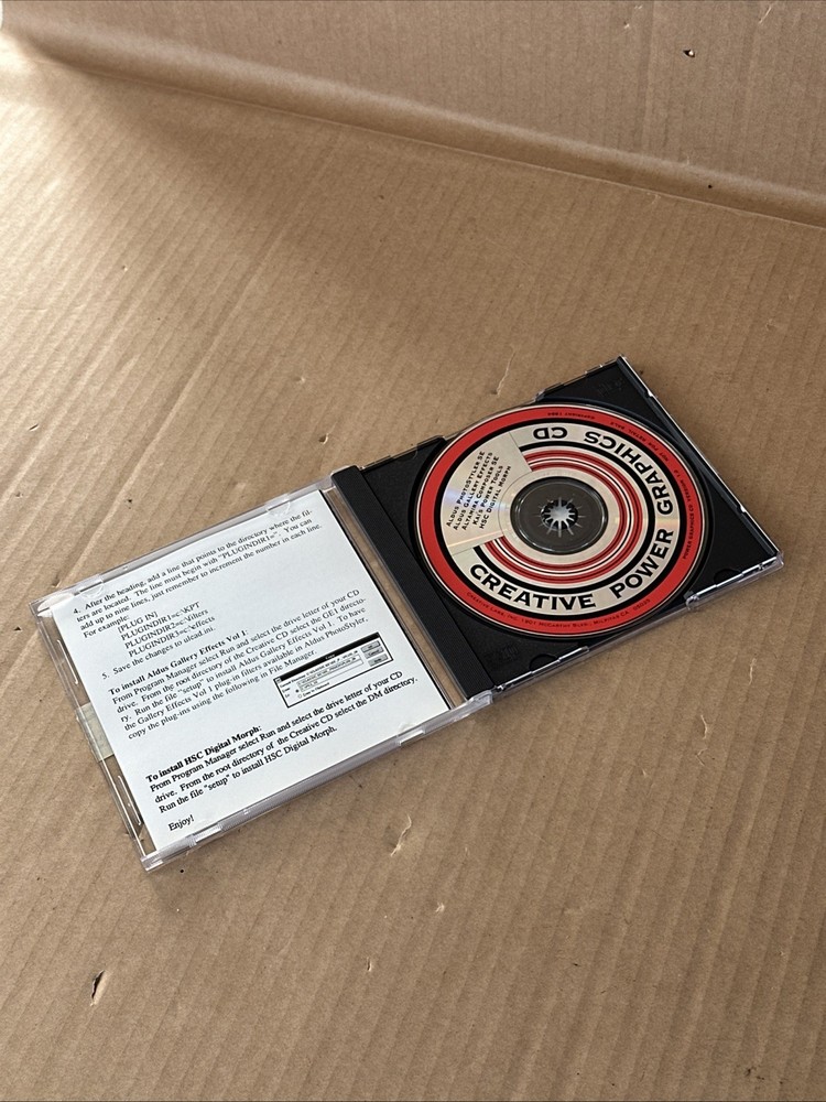 Creative Power Graphics Software CD Disc Vintage 1994