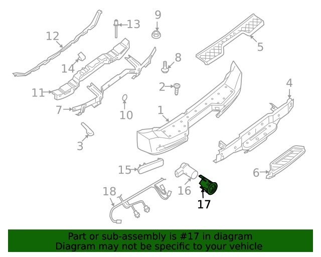 Genuine Nissan Park Sensor Bracket 28452-ZZ50A