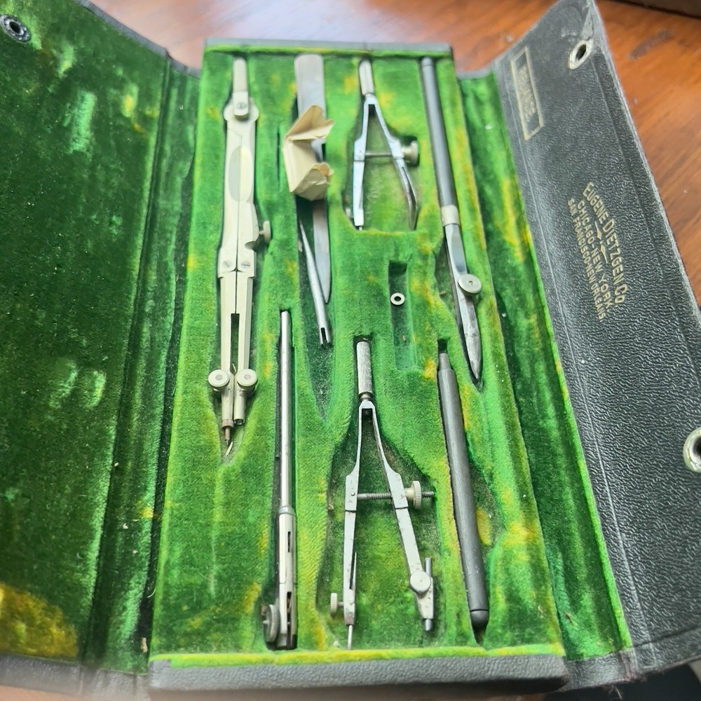 Antique Eugene Dietzgen CO Drafting Set And Case