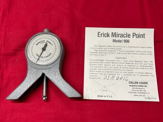 ERICK MIRACLE POINT #900 Centering Head  IN STOCK