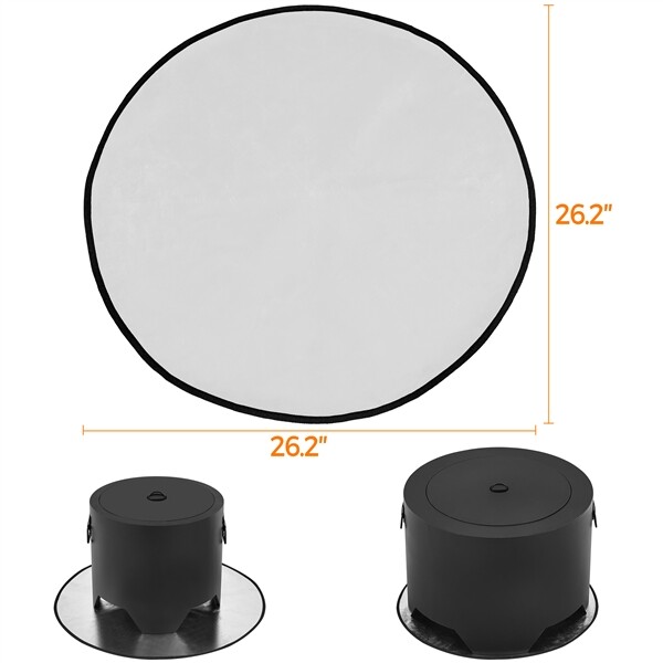 16in Fire Pit Smokeless Fire Pit W/ Silicone Fire Pit Mat & & Rain Cover Outside