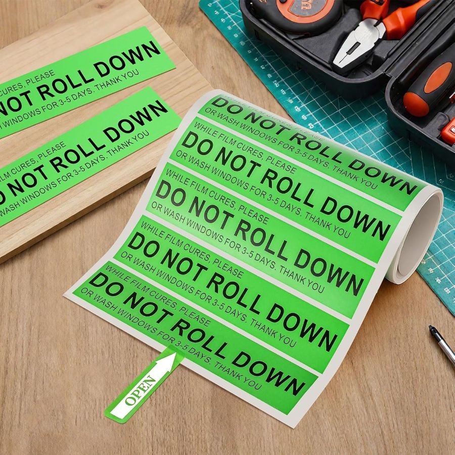 200 Pcs/roll Do Not Roll Down Window Stickers, Do Not Roll Down Stickers Warning
