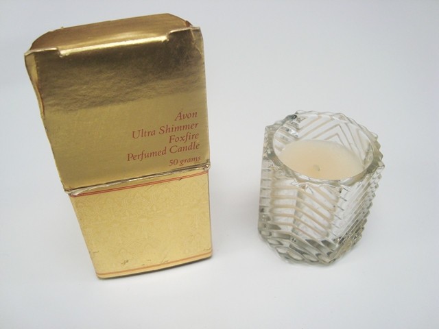 1981 Avon Ultra Shimmer Fox Fire Perfumed Candle w/Box