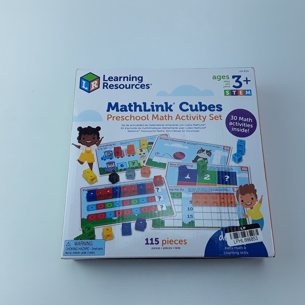 Learning Resources Mathlink Cubes Preschool Math Activity Educational Toy 115-PC