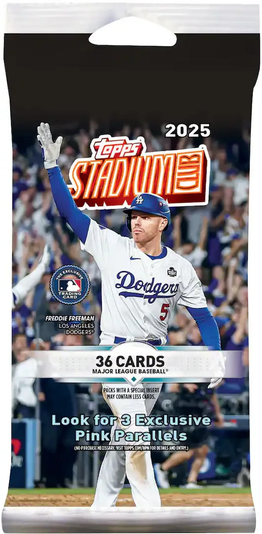 2025 Topps Stadium Club Baseball Sealed Cello Fat Pack (Pink Parallels)