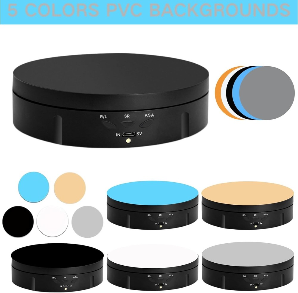 Remote Control Rotating Display Stand, 5 Colors Backgrounds
