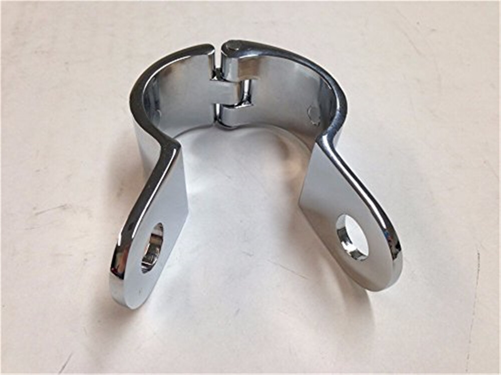 HTT Chrome 1" Engine Guard Longhorn Footpeg Clamps Replacement