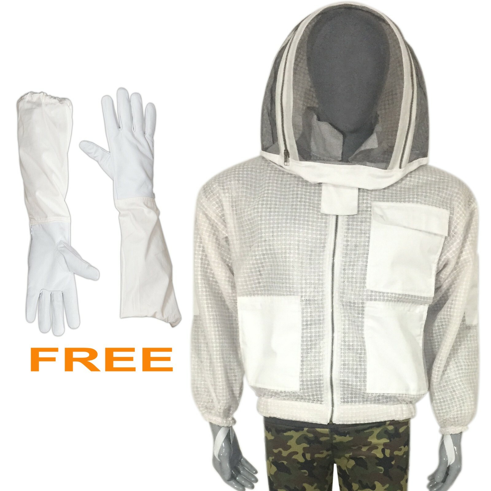 THREE LAYER MESH ULTRA VENTILATED BEEKEEPERS BEE JACKET FENCING VEIL SUPER COOL
