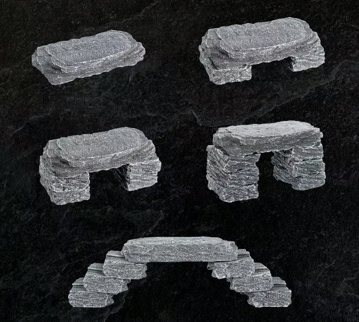 Reptile Hide Out 7 Pcs Stackable Stack Stone Look Resin