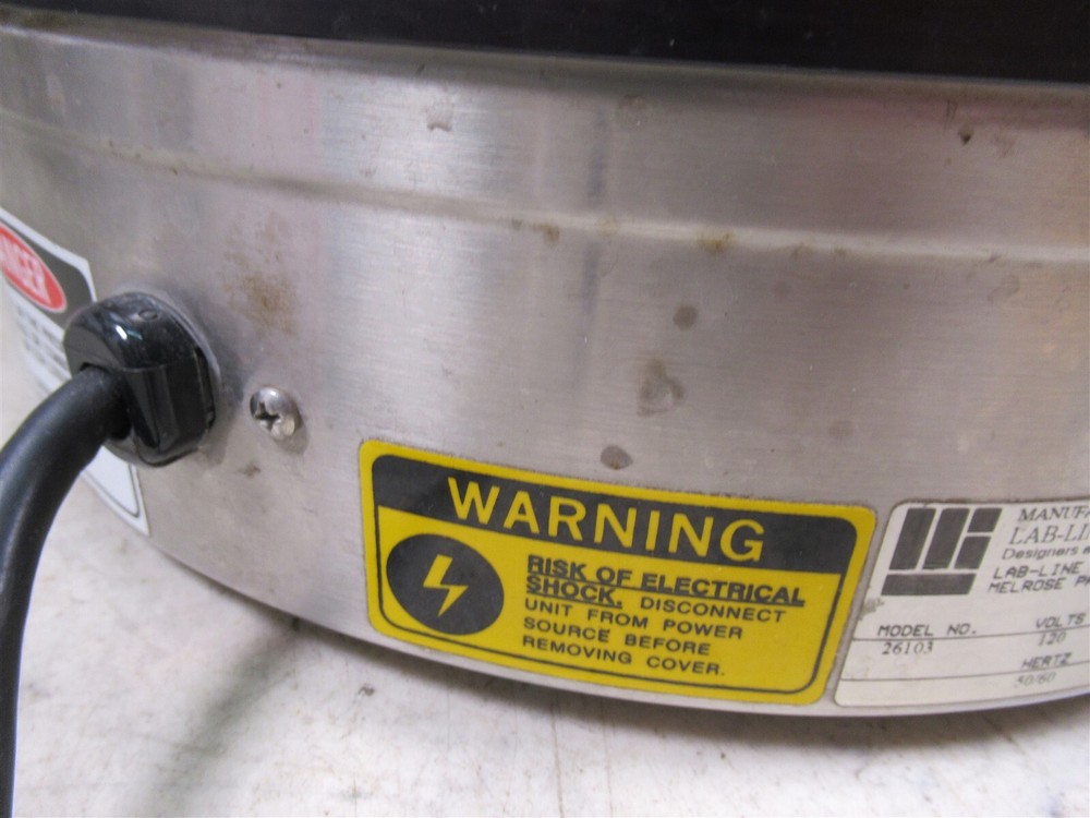 Lab Line Tissue Float Bath Lo-boy 26103 Heated Lab Bath Unit Round 9" Diameter