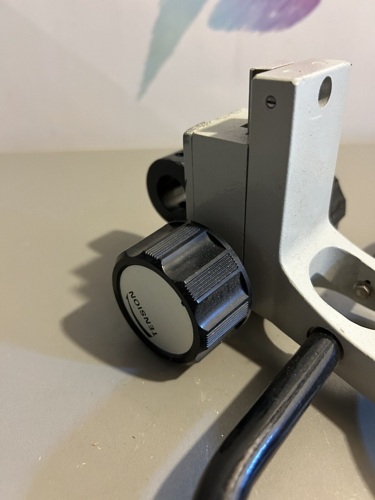 Zeiss Microscope Body Holder with Handles and Focus