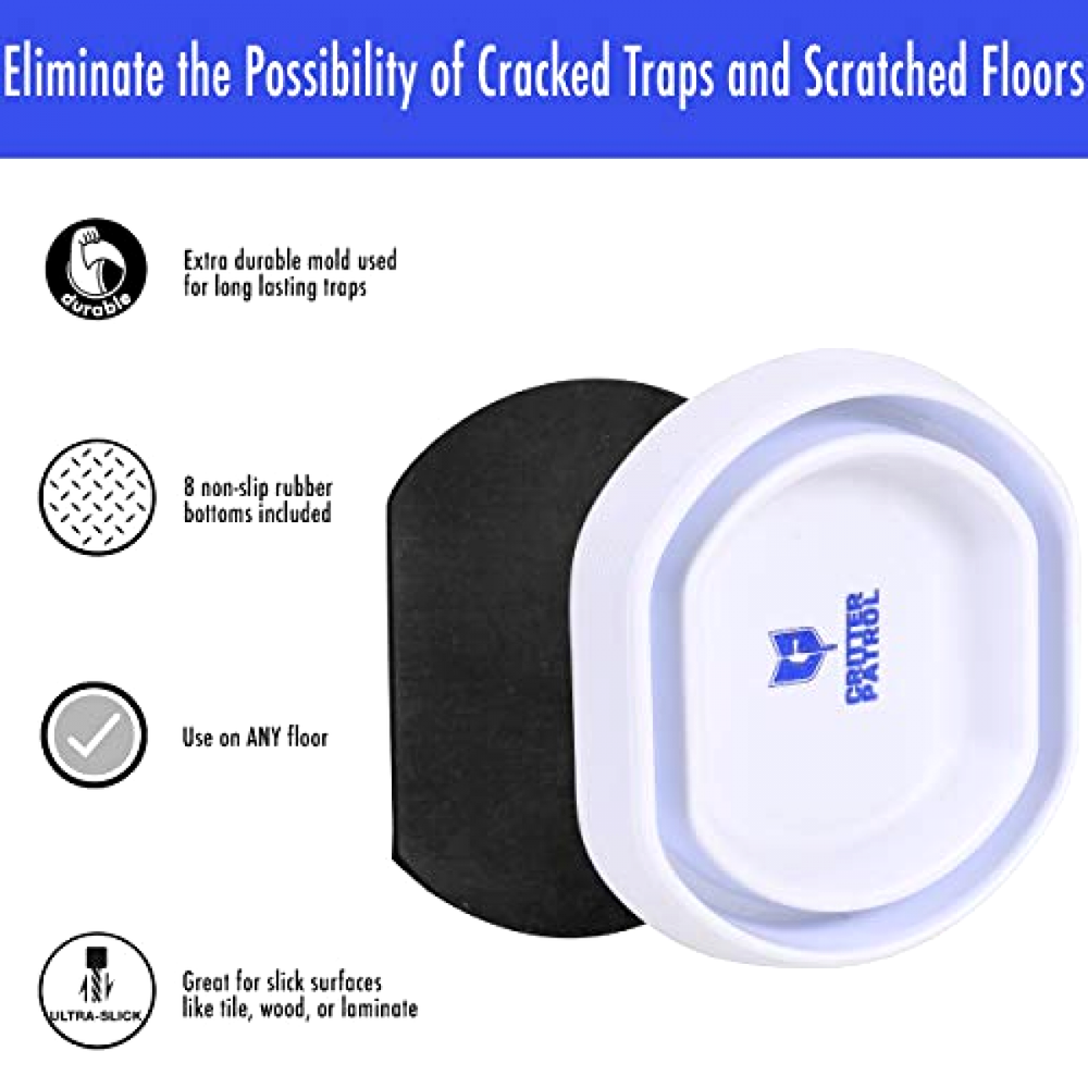 Bed Bug Trap 8 Pack White 3M Rubber Base Pads Included Pest Control Alternative