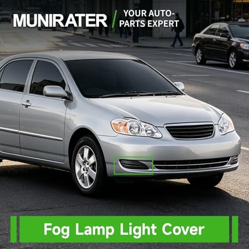 2-Pack Front Bumper Fog Light Cover Grilles Replacement for Corolla 2005-2008