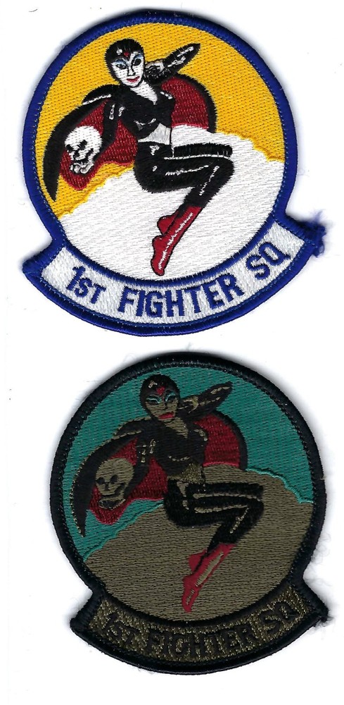 PATCH USAF 1st FIGHTER SQ PAIR TYNDALL  AFB     FS-27