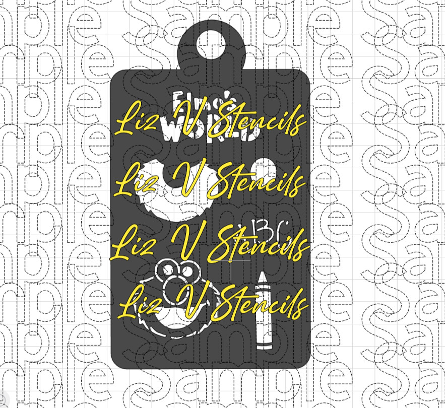 Sesame Elm O Combo Stencil