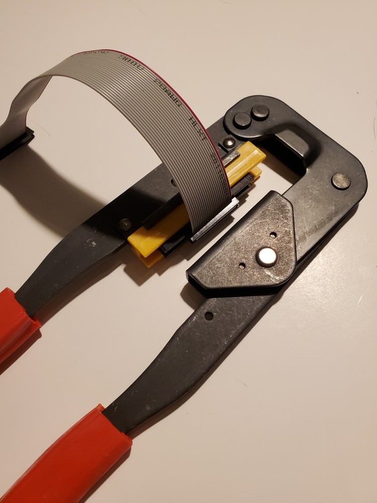 Ribbon Cable Crimp Tool for IDC, Centronics, DB - WITH ADAPTERS and INSTRUCTIONS