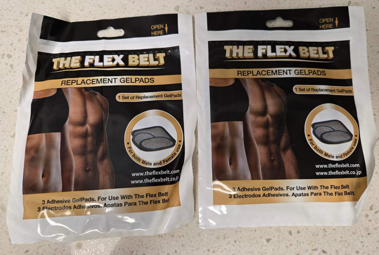 BMR Flex Belt GEL Replacement Pads Abdominal Toning System Set Of 2 See Dates