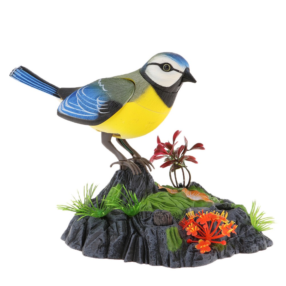 Singing Chirping Bird Toy  Sounds & Movements  Sound Activated Bird