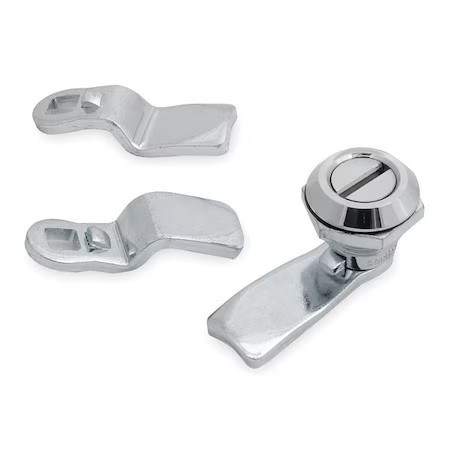 Cam Latch, Nonlocking, Chrome, Slotted Head, 1Xpf5