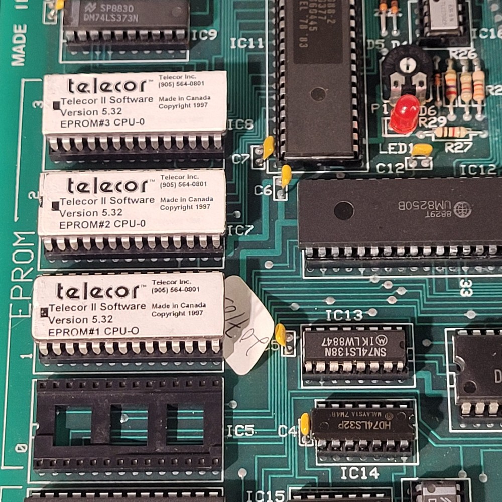 Telecor CPU-0 Rev 2 Plug In Module BCE Computer PCB Control Board