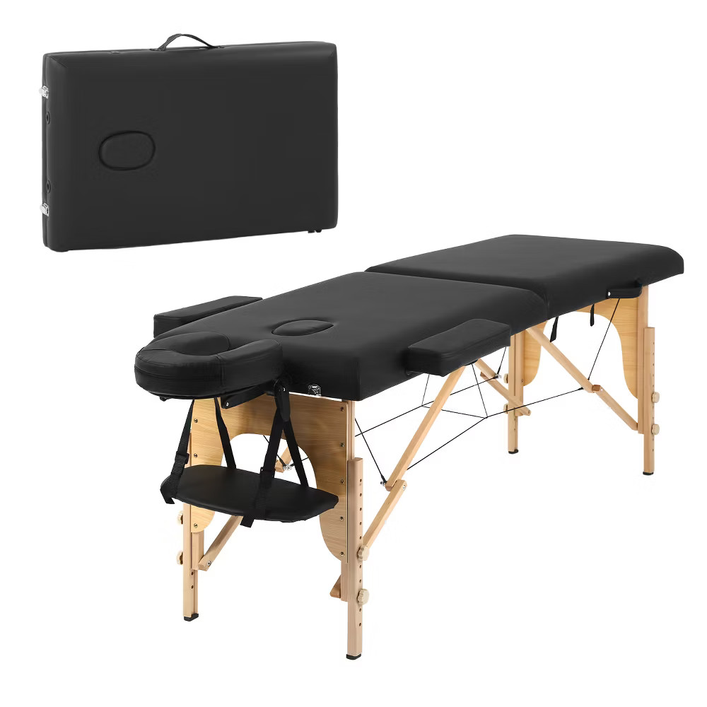 BestMassage Portable Massage Table 2-Fold Spa Bed Adjustable Salon Table