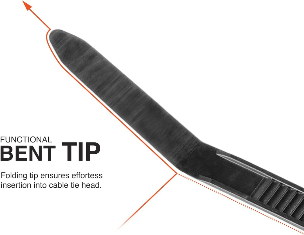 Multi-Purpose UV Resistant Black Cable Ties, Inches, 100 Pack