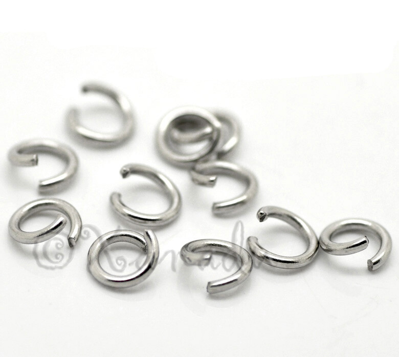 Jump Rings 6mm - 100/200/500 Stainless Steel 18 Gauge 1mm Split Jump Rings F7923