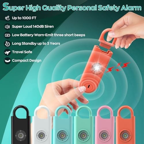 3 Pack Strobe Safety Alarm Keychains